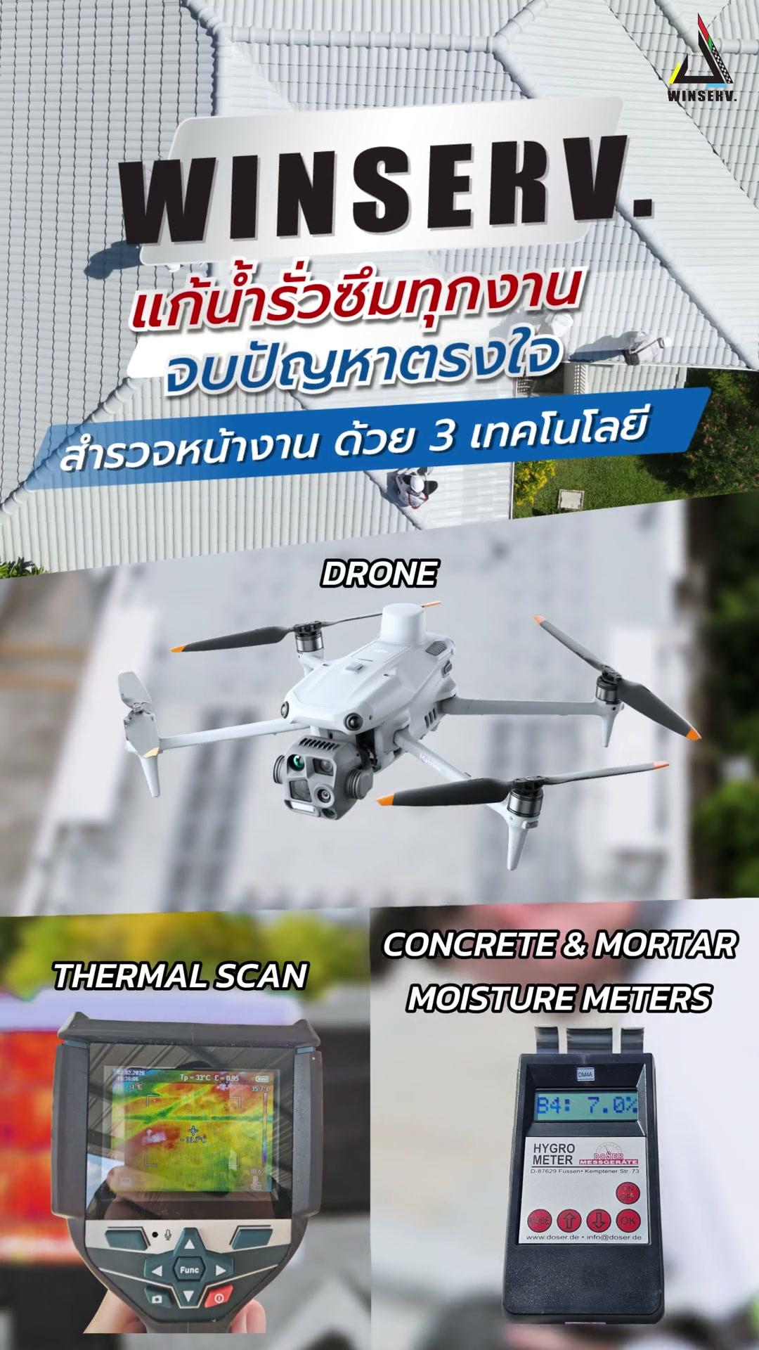 สำรวจหน้างานด้วย Drone และกล้อง Thermal